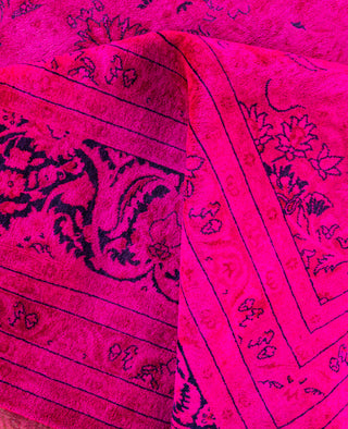 Overdyed One-of-a-Kind Wool Pink Area Rug 9' 5" x 12' 1"