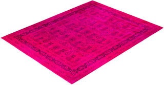 Overdyed One-of-a-Kind Wool Pink Area Rug 9' 5" x 12' 1"