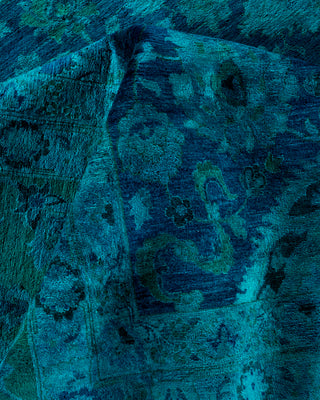 Contemporary Fine Vibrance Blue Wool Area Rug - 9' 1" x 12' 2"