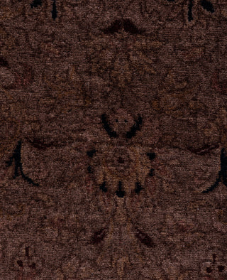 Overdyed Hand-Knotted Wool Modern-Contemporary Brown Runner 2' 7" x 7' 10"
