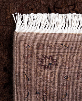 Overdyed Hand-Knotted Wool Modern-Contemporary Brown Runner 2' 7" x 7' 10"