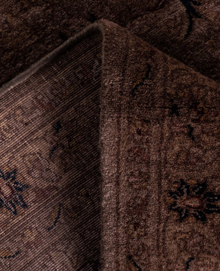 Overdyed Hand-Knotted Wool Modern-Contemporary Brown Runner 2' 7" x 7' 10"
