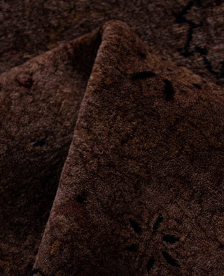 Overdyed Hand-Knotted Wool Modern-Contemporary Brown Runner 2' 7" x 7' 10"