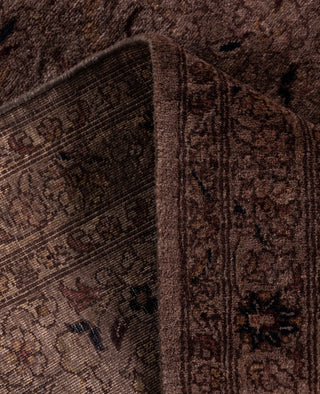 Overdyed Hand-Knotted Wool Modern-Contemporary Brown Runner 2' 7" x 6' 5"