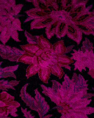 Contemporary Hand-Knotted Overdyed Pink Area Rug 6' 2" x 9' 1"