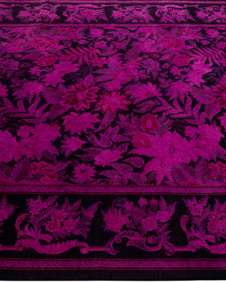 Contemporary Hand-Knotted Overdyed Pink Area Rug 6' 2" x 9' 1"