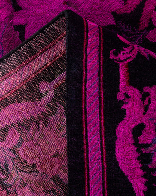 Contemporary Hand-Knotted Overdyed Pink Area Rug 6' 2" x 9' 1"