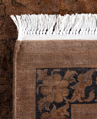 Overdyed Hand-Knotted Wool Modern-Contemporary Brown Runner 2' 7" x 8' 1"