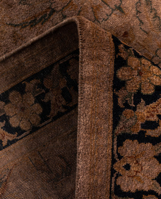Overdyed Hand-Knotted Wool Modern-Contemporary Brown Runner 2' 7" x 8' 1"