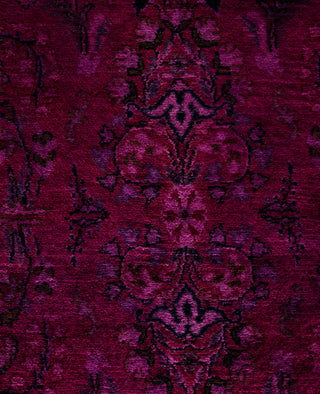 Overdyed Hand-Knotted Wool Modern-Contemporary Purple Runner 2' 3" x 8' 5"