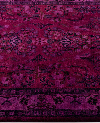 Overdyed Hand-Knotted Wool Modern-Contemporary Purple Runner 2' 3" x 8' 5"
