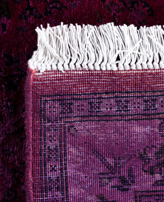 Overdyed Hand-Knotted Wool Modern-Contemporary Purple Runner 2' 3" x 8' 5"
