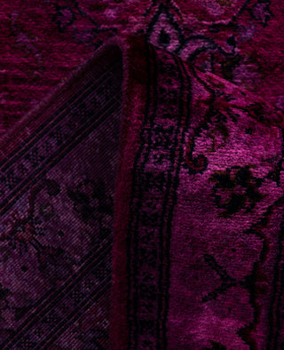 Overdyed Hand-Knotted Wool Modern-Contemporary Purple Runner 2' 3" x 8' 5"