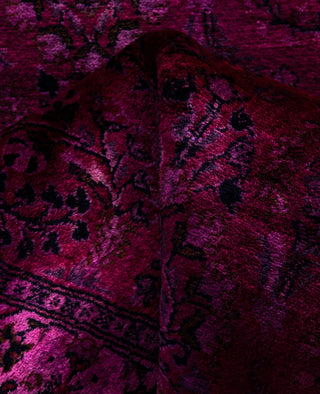 Overdyed Hand-Knotted Wool Modern-Contemporary Purple Runner 2' 3" x 8' 5"