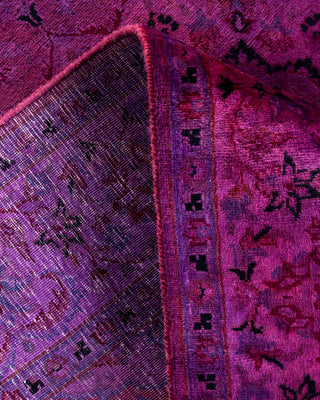 Contemporary Fine Vibrance Purple Wool Area Rug - 4' 2" x 6' 3"