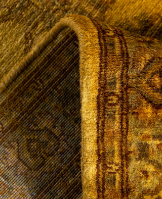 Overdyed Hand-Knotted Wool Modern-Contemporary Gold Runner 2' 0" x 8' 8"