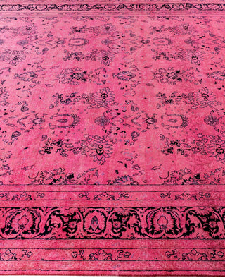 Overdyed One-of-a-Kind Wool Pink Area Rug 8' 1" x 14' 4"