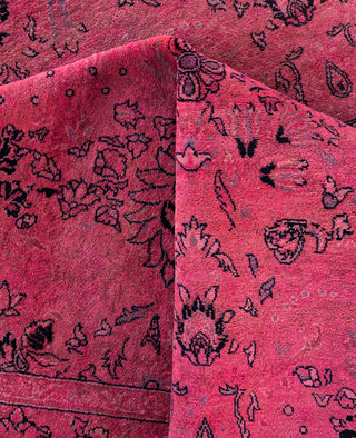 Overdyed One-of-a-Kind Wool Pink Area Rug 8' 1" x 14' 4"