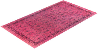 Overdyed One-of-a-Kind Wool Pink Area Rug 8' 1" x 14' 4"