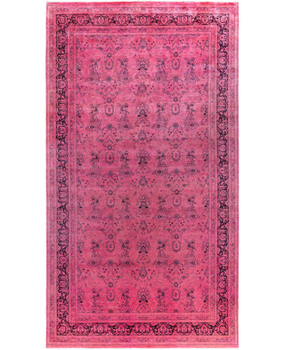 Overdyed One-of-a-Kind Wool Pink Area Rug 8' 1" x 14' 4"