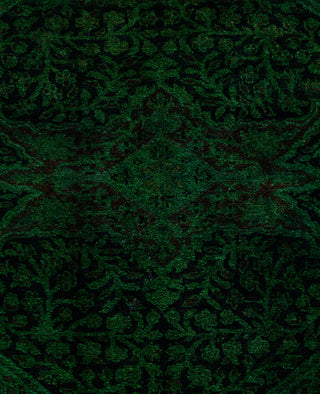 Overdyed One-of-a-Kind Wool Green Area Rug 6' 1" x 9' 0"