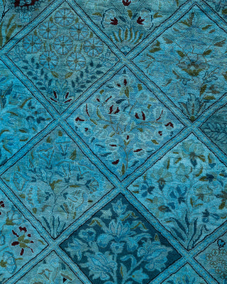 Overdyed Hand-Knotted Blue Area Rug 8' 2" x 16' 10"