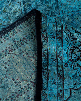 Overdyed Hand-Knotted Blue Area Rug 8' 2" x 16' 10"