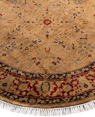 Fine Vibrance, One-of-a-Kind Hand-Knotted Area Rug  - Gold, 3' 1" x 3' 1"