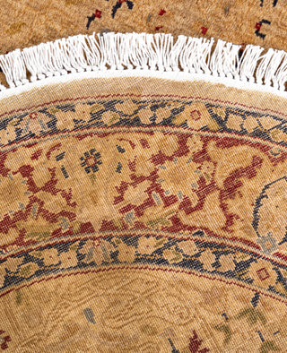 Fine Vibrance, One-of-a-Kind Hand-Knotted Area Rug  - Gold, 3' 1" x 3' 1"