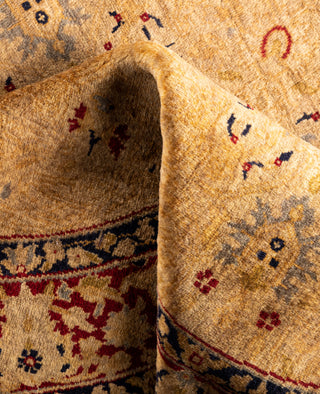 Fine Vibrance, One-of-a-Kind Hand-Knotted Area Rug  - Gold, 3' 1" x 3' 1"