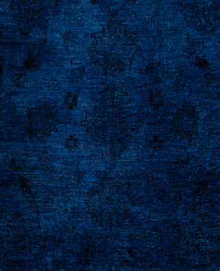 Overdyed One-of-a-Kind Wool Navy Area Rug 3' 4" x 4' 10"