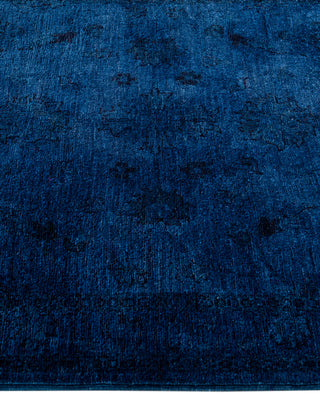 Overdyed One-of-a-Kind Wool Navy Area Rug 3' 4" x 4' 10"