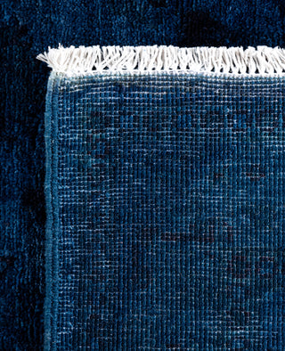 Overdyed One-of-a-Kind Wool Navy Area Rug 3' 4" x 4' 10"