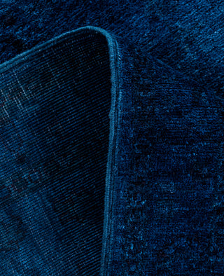 Overdyed One-of-a-Kind Wool Navy Area Rug 3' 4" x 4' 10"