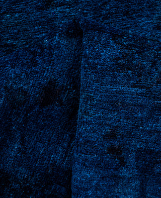 Overdyed One-of-a-Kind Wool Navy Area Rug 3' 4" x 4' 10"