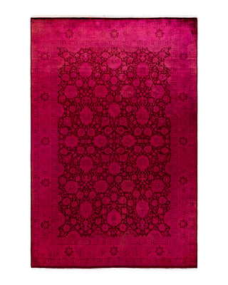 Modern Fine Vibrance Pink Area Rug 6' 1" x 9' 3"