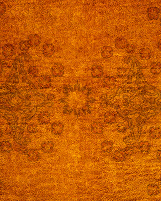 Contemporary Hand-Knotted Overdyed Gold Area Rug 6' 1" x 9' 5"