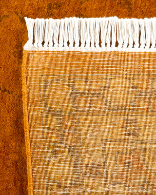 Contemporary Hand-Knotted Overdyed Gold Area Rug 6' 1" x 9' 5"