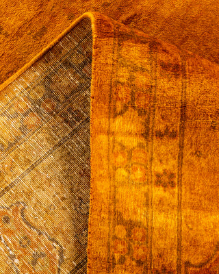 Contemporary Hand-Knotted Overdyed Gold Area Rug 6' 1" x 9' 5"