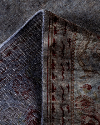 Contemporary Fine Vibrance Gray Wool Area Rug - 6' 2" x 9' 3"