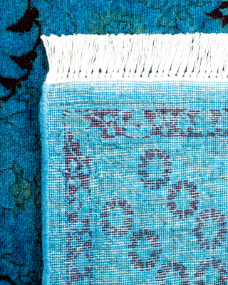 Contemporary Hand Knotted Overdyed Blue Area Rug 3' 1" x 5' 5"