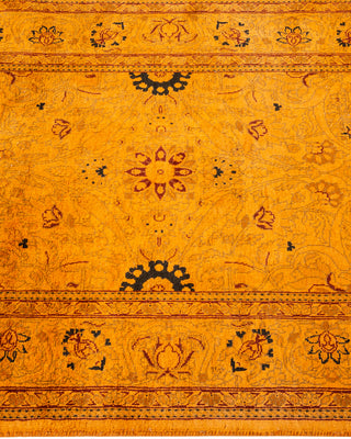 Contemporary Hand Knotted Overdyed Orange Runner 2' 7" x 16' 8"
