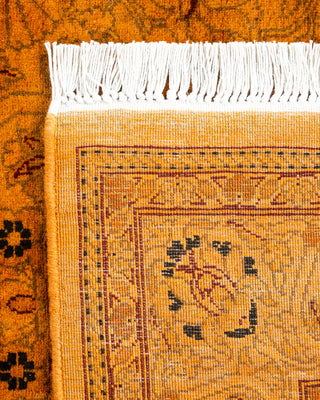 Contemporary Hand Knotted Overdyed Orange Runner 2' 7" x 16' 8"