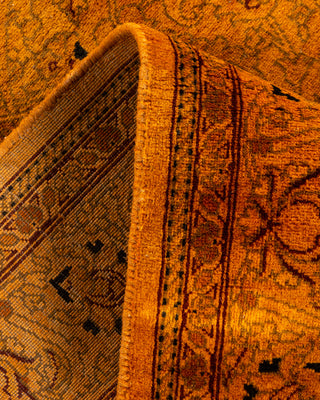 Contemporary Hand Knotted Overdyed Orange Runner 2' 7" x 16' 8"