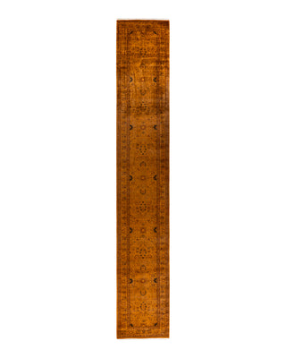 Contemporary Fine Vibrance Orange Wool Area Rug 2' 7" x 16' 8"