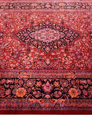 Modern Overdyed Hand Knotted Wool Red Area Rug 6' 0" x 9' 0"
