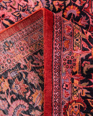 Contemporary Hand Knotted Overdyed Red Area Rug 6' 0" x 9' 0"