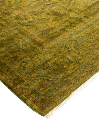 Modern Overdyed Hand Knotted Wool Gold Area Rug 4' 8" x 7' 3"