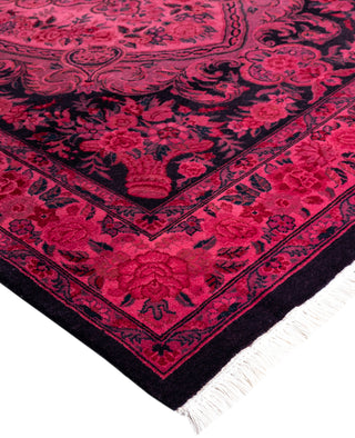 Overdyed Hand-Knotted Wool Modern-Contemporary Purple Area Rug 4' 6" x 7' 0"