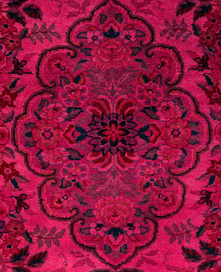 Overdyed Hand-Knotted Wool Modern-Contemporary Purple Area Rug 4' 6" x 7' 0"